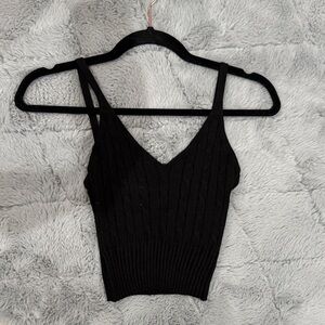 Elegant Black Knit Camisole
